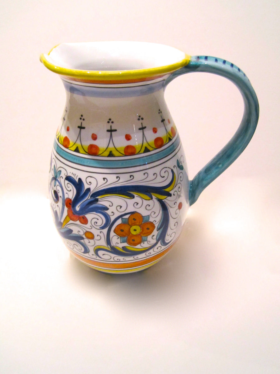 Deruta Pitcher -Italian Ceramic 100% Handmade