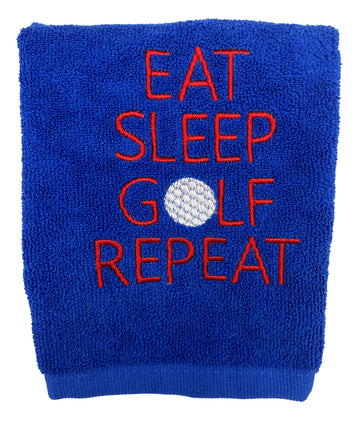 Eat Sleep Golf Repeat Golf Towel