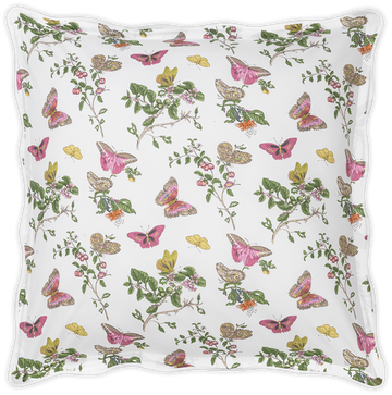 Matouk Baudin Butterfly Euro Sham - Pink