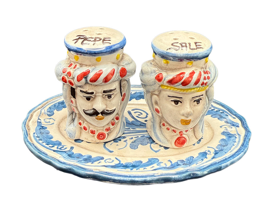 Sicilian Moor Head Salt and Pepper Shakers