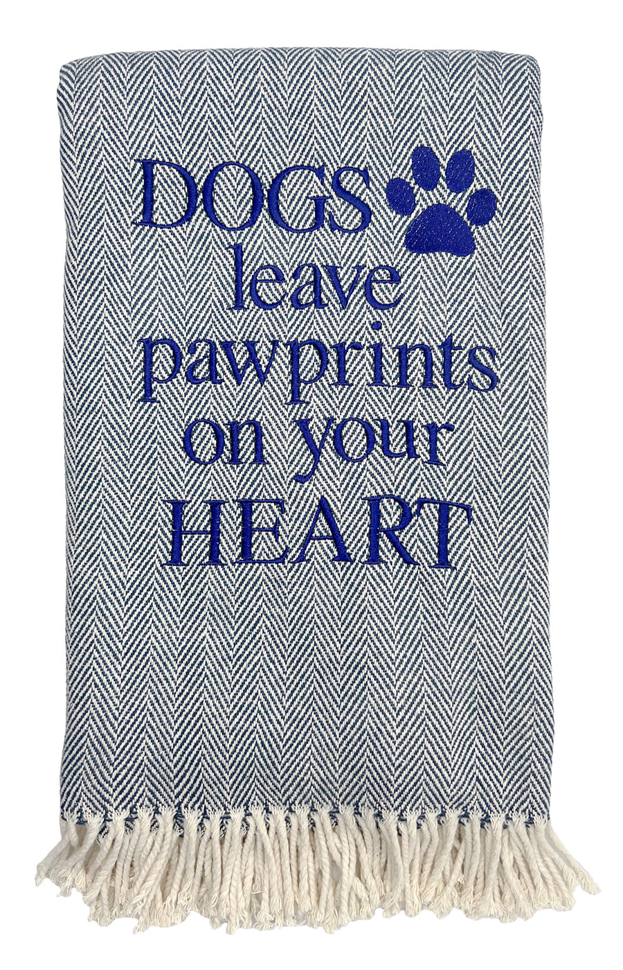 Dogs Leave Pawprints on Your Heart Throw