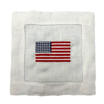 USA Flag Cocktail Napkins Set/4