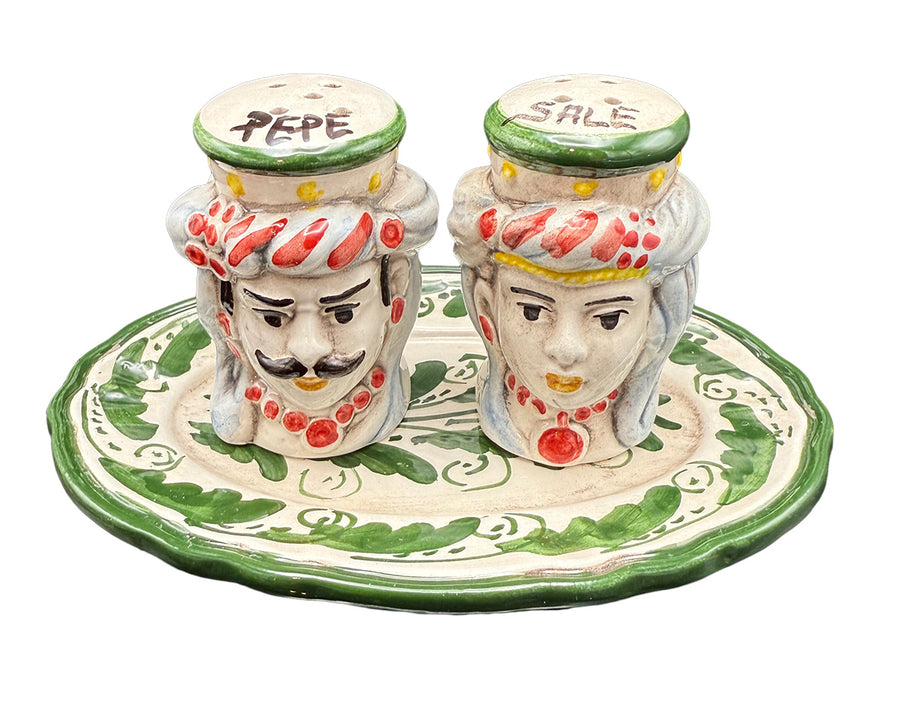 Sicilian Moor Head Salt and Pepper Shakers