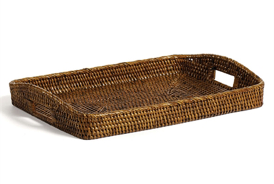 Large Rattan Morning Tray