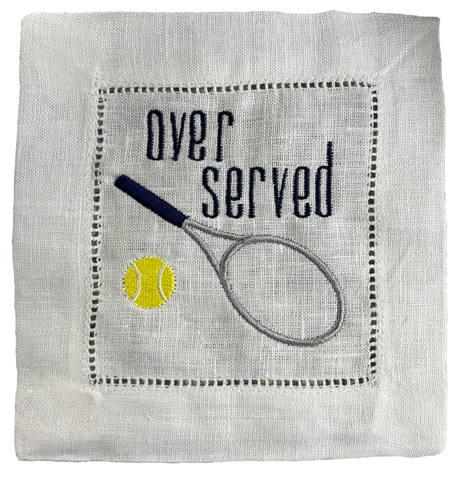 Over Served Cocktail Napkins Set Of 4