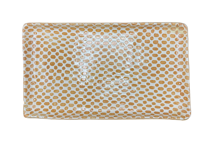 Terrafirma Large Stack Tray in Apricot Dot