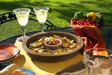 Rattan Serving Pieces