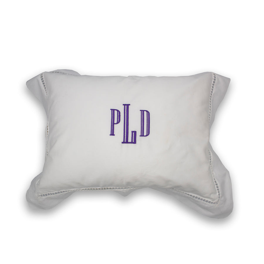 Boudoir Pillow With 3 Letter Monogram