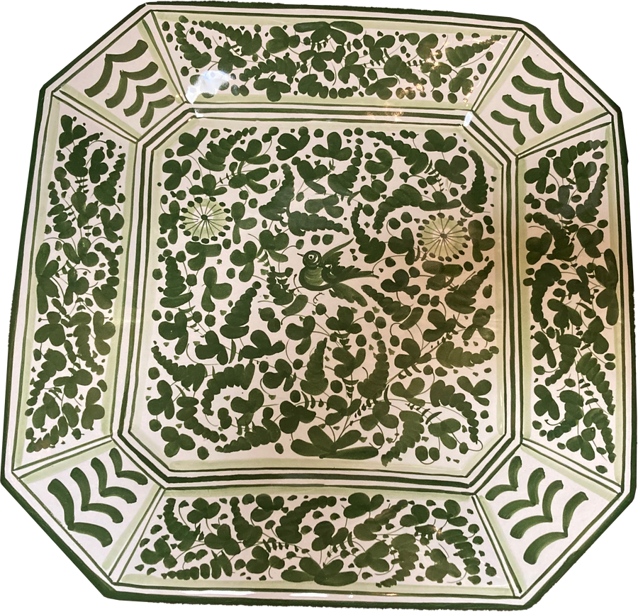 Arabesco Verde Square Platter