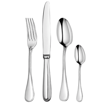 Steel Perles 5pc Place Setting by Christofle